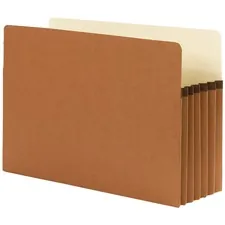 SMEAD MANUFACTURING CO. SMD 74206 — Smead Straight Tab Cut Legal Recycled File Pocket - 9 1/2 x 14 5/8 - 5 1/4 Expansion - Redrope, Paper - 100% Recycled - 10 / Box