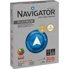 NAVIGATOR NORTH AMERICA SNA NPL1120 — Navigator Platinum Office Multipurpose Paper - 99 Brightness - Letter - 8 1/2 x 11 - 20 lb Basis Weight - Smooth - 5000 / Carton