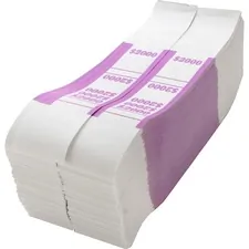 Sparco SPR BS2000WK — Sparco White Kraft ABA Bill Straps - 1000 Wrap(s)Total $2,000 in $20 Denomination - Kraft - Violet