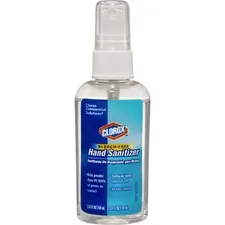 CLOROX CLO 02174 — Clorox Commercial Solutions Hand Sanitizer Spray - 2 fl oz (59.1 mL) - Kill Germs - Hand - Clear - Bleach-free, Fragrance-free, Non-sticky, Non-greasy - 1 Each