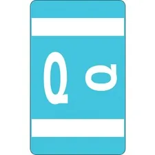 SMEAD MANUFACTURING CO. SMD 67187 — Smead AlphaZ ACCS Color-Coded Labels - Q - 1 x 1 5/8 Length - Light Blue - 10 / Sheet - 100 / Pack