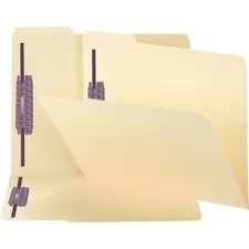 SMEAD MANUFACTURING CO. SMD 19555 — Smead 1/3 Tab Cut Legal Recycled Top Tab File Folder - 8 1/2 x 14 - 3/4 Expansion - 2 x 2S Fastener(s) - Top Tab Location - Right of Center Tab Position - Manila - Manila - 10% Recycled - 50 / Box