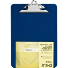 Nature Saver NAT 01542 — Nature Saver Recycled Plastic Clipboards - 1 Clip Capacity - 8 1/2 x 11 - Heavy Duty - Plastic - Blue - 1 Each