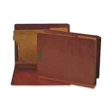 Nature Saver NAT SP17258 — Nature Saver Letter Recycled Classification Folder - 8 1/2 x 11 - 2 Fastener(s) - 2 Fastener Capacity for Folder - End Tab Location - 2 Divider(s) - Red - 100% Recycled - 10 / Box