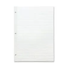 Sparco SPR WB213R — Sparco Mylar Reinforced Filler Paper - Letter - 100 Sheets - Wide Ruled - 20 lb Basis Weight - 8 1/2 x 11 - White Paper - Subject, Reinforced Edges - Recycled - 100 / Pack