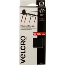 VELCRO USA VEK 90593 — VELCRO® Brand Industrial Strength Tape, 4ft x 2in Roll, Black - Strong and easy to apply - simply peel and stick. Holds up to 1lbs per square inch up to 10lbs.