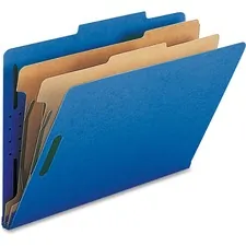 Nature Saver NAT SP17228 — Nature Saver Legal Recycled Classification Folder - 8 1/2 x 14 - 2 Fastener Capacity for Folder - 2 Divider(s) - Dark Blue - 100% Recycled - 10 / Box