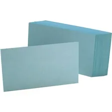 TOPS BUSINESS FORMS OXF 7320BLU — Oxford Colored Blank Index Cards - 100 Sheets - Plain - 3 x 5 - Blue Paper - Durable - 100 / Pack