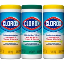 CLOROX CLO 30112CT — Clorox Disinfecting Wipes Value Pack, Bleach-Free Cleaning Wipes - Ready-To-Use Wipe - Fresh, Citrus Blend Scent - 35 / Canister - 15 / Carton - White