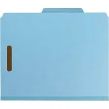 SMEAD MANUFACTURING CO. SMD 14090 — Smead 2/5 Tab Cut Letter Recycled Classification Folder - 3 Folder Capacity - 8 1/2 x 11 - 3 Expansion - 2 x 2K Fastener(s) - Top Tab Location - Right of Center Tab Position - 3 Divider(s) - Pressboard - Blue - 100% Recycled - 10 / Box