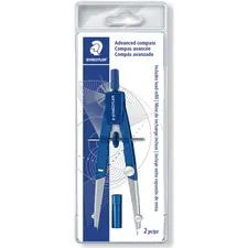 STAEDTLER MARS GMBH STD 550WP01 — Staedtler 2-piece Advanced Student Compass - Metal, Plastic - Blue, Silver - 1 Each