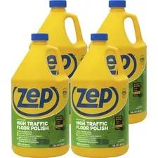 ZEP INC. ZPE ZUHTFF128CT — Zep Commercial High-Traffic Floor Finish - Liquid - 128 fl oz (4 quart) - 4 / Carton - Clear, Green