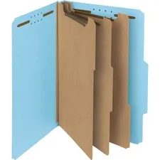 SMEAD MANUFACTURING CO. SMD 19090 — Smead 2/5 Tab Cut Legal Recycled Classification Folder - 3 Folder Capacity - 8 1/2 x 14 - 3 Expansion - 2 x 2K Fastener(s) - Top Tab Location - Right of Center Tab Position - 3 Divider(s) - Pressboard - Blue - 100% Recycled - 10 / Box