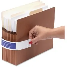SMEAD MANUFACTURING CO. SMD 68001 — Smead Viewables Pocket Label Pulls - 1 5/8 x 10 1/8 Length - Rectangle - White - Paper, Poly - 45 / Pack