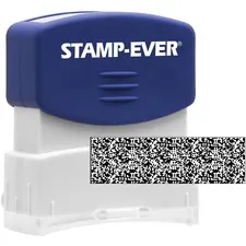 U. S. STAMP & SIGN USS 8866 — Stamp-Ever Pre-inked Security Block Stamp - 1.69 Impression Width x 0.56 Impression Length - 50000 Impression(s) - Blue - 1 Each