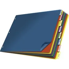 TOPS BUSINESS FORMS CRD 84803 — Cardinal 11x17 Poly Insertable Dividers - 8 Tab(s) - 8 Tab(s)/Set - 11 Divider Width x 17 Divider Length - Clear Poly Divider - Multicolor Tab(s)