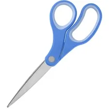 Sparco SPR 39043 — Sparco 8 Bent Multipurpose Scissors - 8 Overall Length - Bent - Stainless Steel - Blue - 1 Each