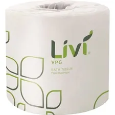 Solaris Paper SOL 21724 — Livi Solaris Paper Two-ply Bath Tissue - 2 Ply - 4.06 x 3.66 - 500 Sheets/Roll - White - Virgin Fiber - Perforated, Embossed, Eco-friendly, Soft, Individually Wrapped - For Bathroom - 96 / Carton