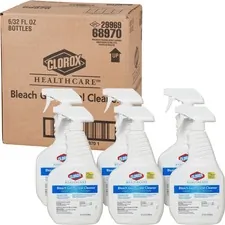 CLOROX CLO 68970CT — Clorox Healthcare Bleach Germicidal Cleaner Spray - Ready-To-Use Spray - 32 fl oz (1 quart) - Bottle - 6 / Carton