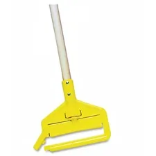 Rubbermaid RCP H116000000 — Rubbermaid Commercial 60 Invader Wet Mop Handle - 60 Length - Yellow - Hardwood, Plastic - 1 Each
