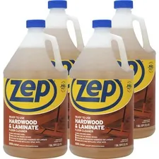 ZEP INC. ZPE ZUHLF128CT — Zep Hardwood & Laminate Floor Cleaner - Liquid - 128 fl oz (4 quart) - 4 / Carton - Brown