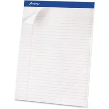 TOPS BUSINESS FORMS TOP 20360 — Ampad Basic Perforated Writing Pads - 50 Sheets - Stapled - 0.34 Ruled - 15 lb Basis Weight - 8 1/2 x 11 3/4 - White Paper - White Cover - Sturdy Back, Header Strip, Micro Perforated, Chipboard Backing - 12 / Dozen