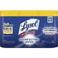 RECKITT BENCKISER RAC 84251CT — Lysol Lemon/Lime Disinfecting Wipes - Wipe - Lemon, Lime Blossom Scent - 80 / Canister - 6 / Carton - White