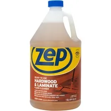 ZEP INC. ZPE ZUHLF128 — Zep Hardwood & Laminate Floor Cleaner - Liquid - 128 fl oz (4 quart) - Fresh ScentBottle - 1 Each - Brown