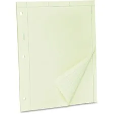 TOPS BUSINESS FORMS TOP 22142 — TOPS Green Tint Engineer's Quadrille Pad - Letter - 100 Sheets - Both Side Ruling Surface - Ruled - 15 lb Basis Weight - 8 1/2 x 11 - Green Tint Paper - Hole-punched - 100 / Pad