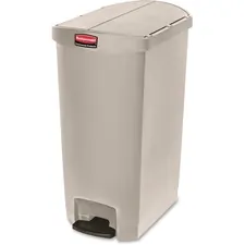 Rubbermaid RCP 1883551 — Rubbermaid Commercial Slim Jim 18G End Step Container - 18 gal Capacity - 30.8 Height x 14.7 Width - Resin, Poly, Plastic - Beige - 1 Each