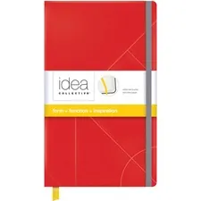 TOPS BUSINESS FORMS TOP 56873 — TOPS Idea Collective Hard Cover Journal - 120 Sheets - 5 x 8 1/4 - 0.63 x 58.3 - Cream Paper - Red Cover - Acid-free, Durable Cover, Ribbon Marker, Elastic Closure, Pocket - 1 Each