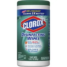 CLOROX CLO 01656 — Clorox Disinfecting Wipes, Bleach-Free Cleaning Wipes - Wipe - Fresh Scent - 75 / Canister - 450 / Carton - White