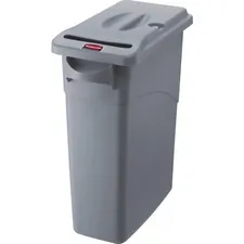 Rubbermaid RCP 9W25LGYCT — Rubbermaid Commercial 16-gal Document Container Combo - 15.88 gal - Lid Lock Closure - Gray - For Document - 4 / Carton