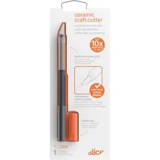 SLICE, INC. SLI 10548 — Slice Weighted Craft Knife - Ceramic Blade - Non-sparking, Non-conductive, Rust-free Blade, Ambidextrous, Anti-slip, Textured Grip - Zirconia, Polypropylene, Glass-filled Nylon - Brass - 6.4 Length - 1 Each