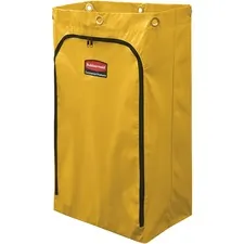 Rubbermaid RCP 1966719CT — Rubbermaid Commercial 24-gallon Janitor Cart Vinyl Bag - 24 gal - Yellow - Vinyl - 4/Carton - Janitorial Cart