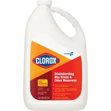 CLOROX CLO 31910CT — CloroxPro Disinfecting Bio Stain & Odor Remover - Liquid - 128 fl oz (4 quart) - 4 / Carton - Translucent