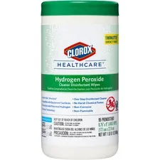 CLOROX CLO 30824CT — Clorox Healthcare Hydrogen Peroxide Cleaner Disinfectant Wipes - Wipe - 95 / Tub - 6 / Carton - White