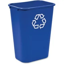 Rubbermaid RCP 295773BLUECT — Rubbermaid Commercial Large Recycling Wastebasket - 10.31 gal Capacity - Sturdy - 15.3 Height x 20 Width x 10 Depth - Plastic - Blue - 12 / Carton