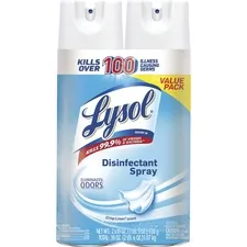 RECKITT BENCKISER RAC 99608 — Lysol Linen Disinfectant Spray - Ready-To-Use Spray - Crisp Linen Scent - 2 / Pack - Clear