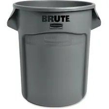 Rubbermaid RCP 262000GYCT — Rubbermaid Commercial Brute 20-gallon Vented Container - 20 gal Capacity - Round - Stackable, UV Coated, Fade Resistant, Warp Resistant, Crush Resistant, Crack Resistant, Reinforced, Handle - 35.9 Height x 22.5 Width x 19.4 Depth x 19.4 Diameter - Plastic - Gray - 6 / Carton