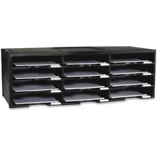 STOREX STX 61432U01C — Storex 12-compartment Organizer - 6000 x Sheet - 12 Compartment(s) - 9.50 x 12 - 10.5 Height x 14.1 Width31.4 Length - 100% Recycled - Polystyrene - 1 Each