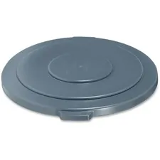 Rubbermaid RCP 265400GYCT — Rubbermaid Commercial Brute 55-gallon Container Lid - Flat - Plastic - 3 / Carton - Gray