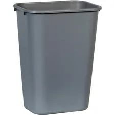 Rubbermaid RCP 295700GYCT — Rubbermaid Commercial Deskside Wastebasket - 10.25 gal Capacity - Rectangular - Dent Resistant, Rust Resistant, Chip Resistant, Durable, Easy to Clean - 20 Height x 11 Width x 15.3 Depth - Plastic - Gray - 12 / Carton