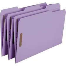 SMEAD MANUFACTURING CO. SMD 17440 — Smead 1/3 Tab Cut Legal Recycled Fastener Folder - 8 1/2 x 14 - 2 Fastener(s) - Top Tab Location - Assorted Position Tab Position - Lavender - 10% Recycled - 50 / Box