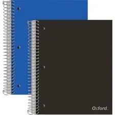 TOPS BUSINESS FORMS TOP 10386 — Oxford 3-Subject Poly Notebook - 3 Subject(s) - 150 Sheets - Wire Bound - College Ruled - 3 Hole(s) - 0.50 x 911 - Assorted Cover - Pocket Divider, Snag Resistant, Perforated, Moisture Resistant, Resist Bleed-through, Smooth - 2 / Pack