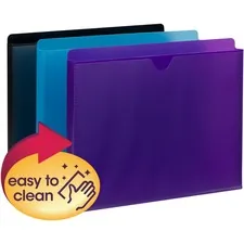 SMEAD MANUFACTURING CO. SMD 89612 — Smead Straight Tab Cut Letter File Jacket - 8 1/2 x 11 - 1 Expansion - Poly - Purple, Teal, Black - 6 / Pack