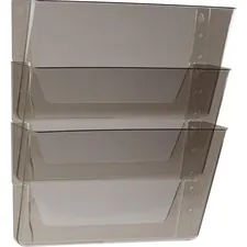 STOREX STX 70246U06C — Storex Stacking Wall Pocket Set - 18 x File - 1 Pocket(s) - 7 Height x 4 Width16 Length - Stackable - Poly - 3 / Set