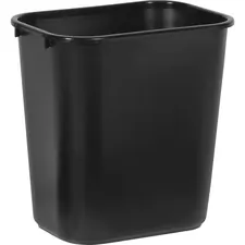 Rubbermaid RCP 295600BKCT — Rubbermaid Commercial Deskside Wastebasket - 7 gal Capacity - Rectangular - Dent Resistant, Rust Resistant, Chip Resistant, Durable, Easy to Clean - 15 Height x 10.3 Width x 14.3 Depth - Plastic - Black - 12 / Carton