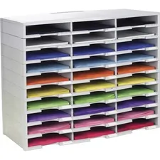 STOREX STX 61418U01C — Storex Stackable Literature Sorter - 15000 x Sheet - 30 Compartment(s) - 9.50 x 12 - 25.5 Height x 14.1 Width31.4 Length - Plastic - 1 Each