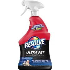 RECKITT BENCKISER RAC 99305CT — Resolve Ultra Stain/Odor Remover - For Cat, Dog - Recommended for Stain Removal, Odor Removal, Urine Stain, Feces, Urine Smell, Vomit, Red Wine, Juice, Residue, Food Stain - Fresh Scent - 1 quart - 6